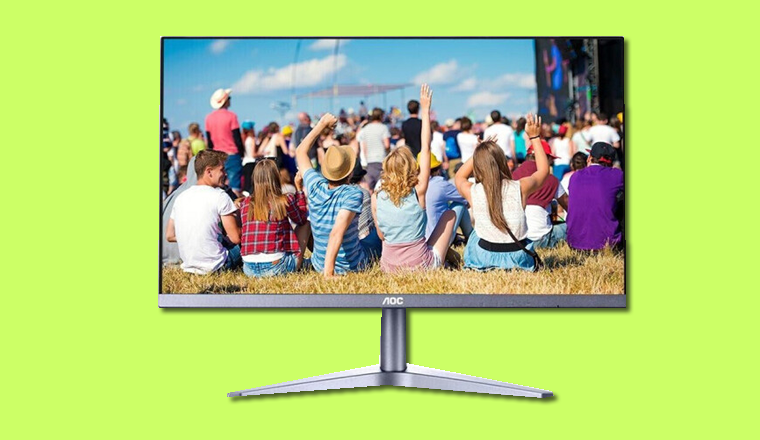 AOC27寸高清顯示器，直面平顯示器